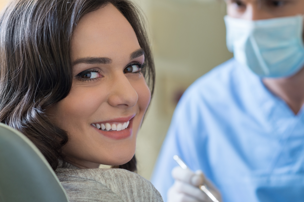 woman at the dentist